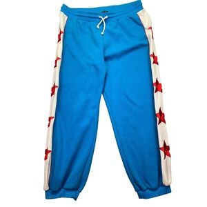 Dolls Kill DC Comics Star Print Jogger Sweatpants Blue White 3X‎ Fits 40"
